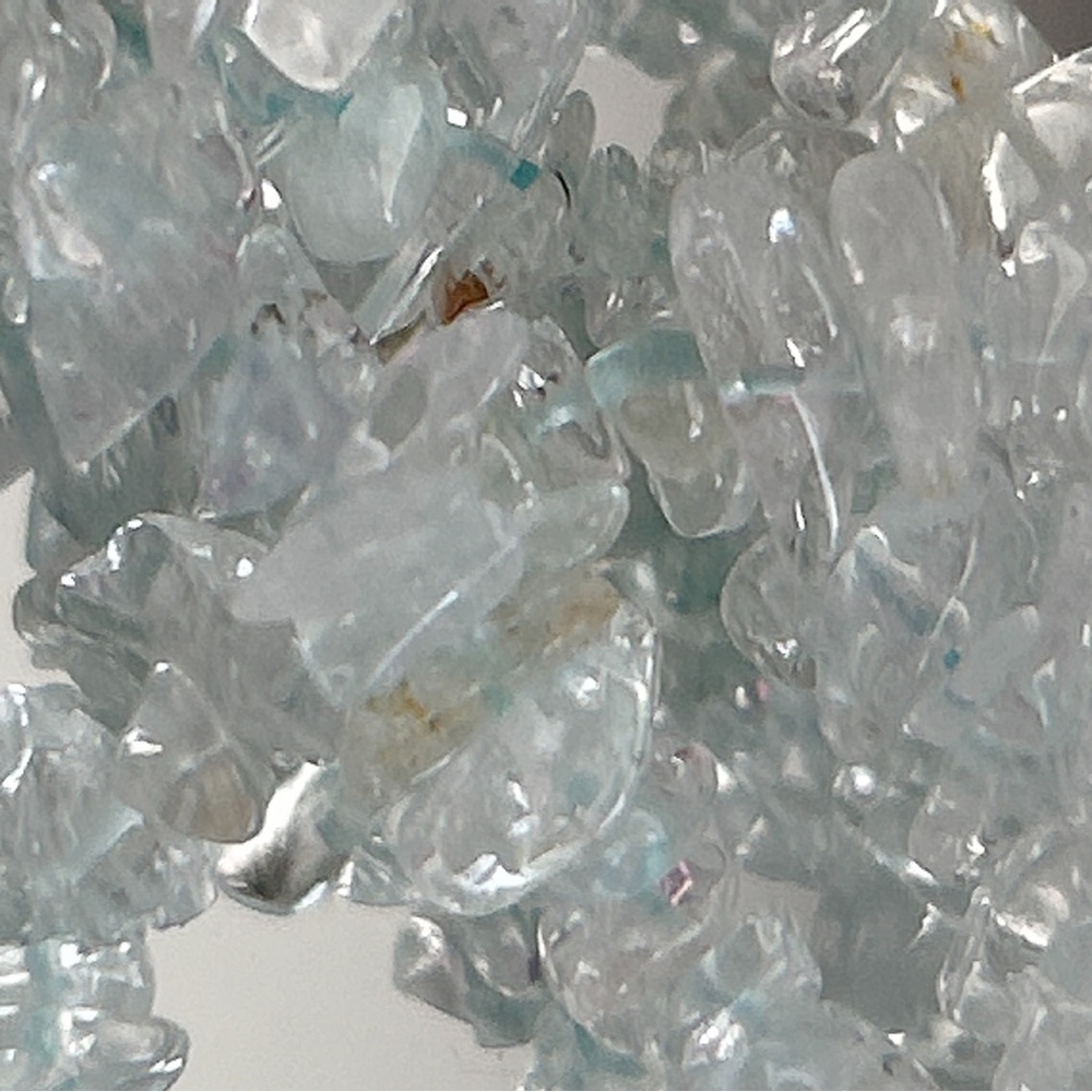 Raw Aquamarine Gemstone Necklace - Picture 11 of 11
